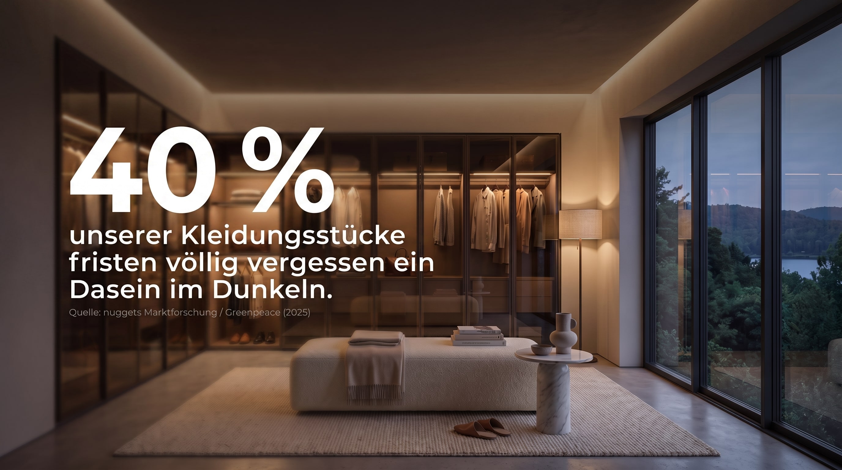 40 % &ndash; de nos v&ecirc;tements m&egrave;nent une existence totalement oubli&eacute;e dans l'obscurit&eacute;.