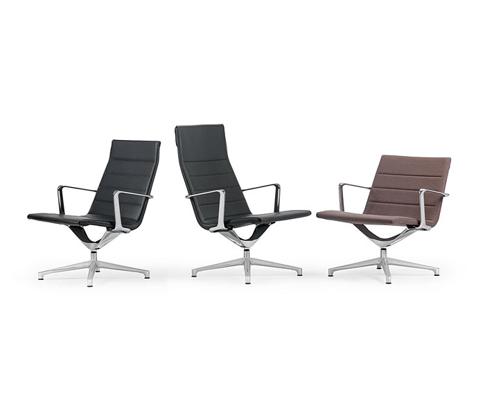 ICF Valea lounge design stoel met drie rugleuninghoogtes ICF Valea lounge design stoel met drie rugleuninghoogtes