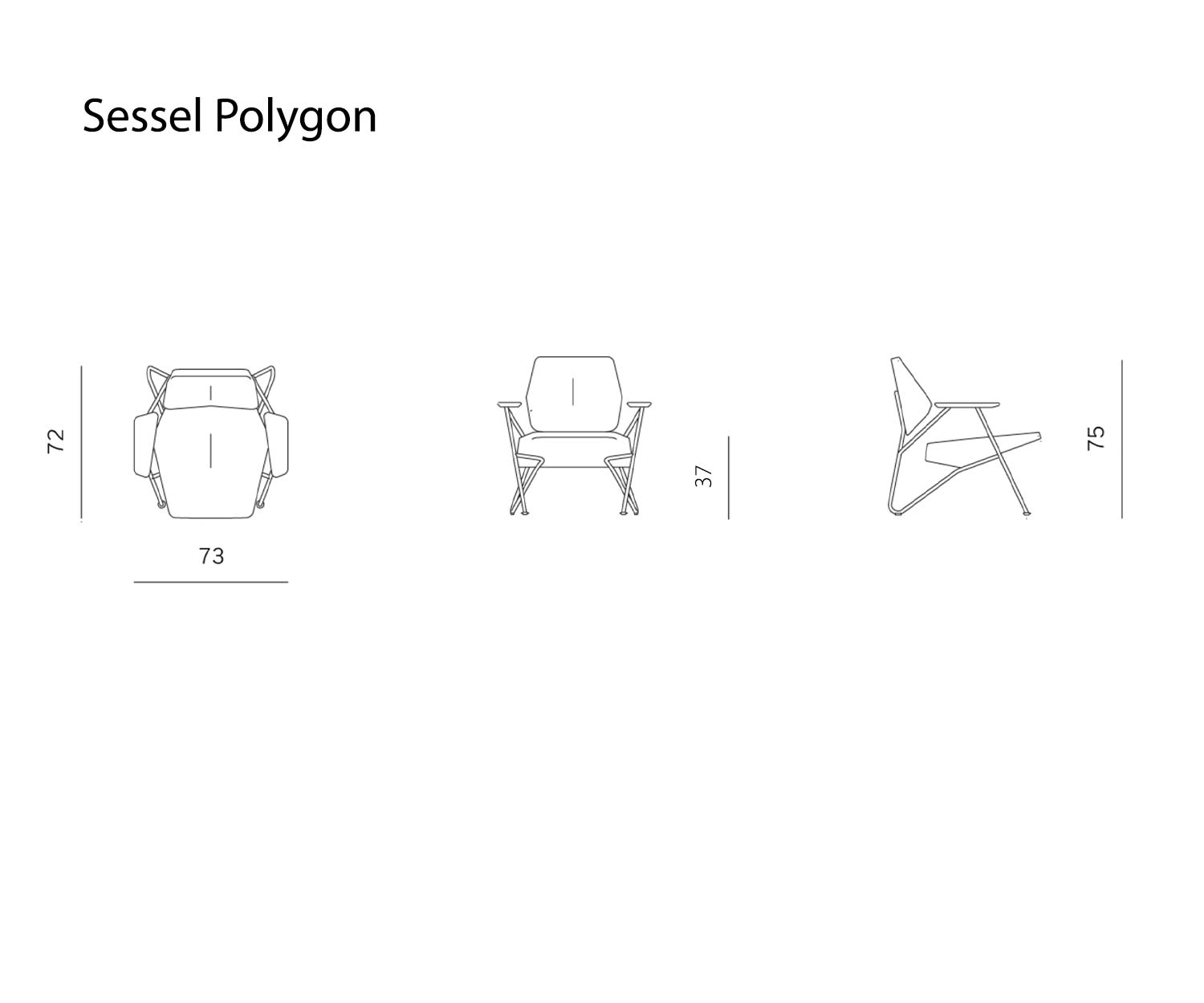 Prostoria Fauteuil Polygon Esquisse Dimensions Dimensions Prostoria Fauteuil Polygon Esquisse Dimensions Dimensions