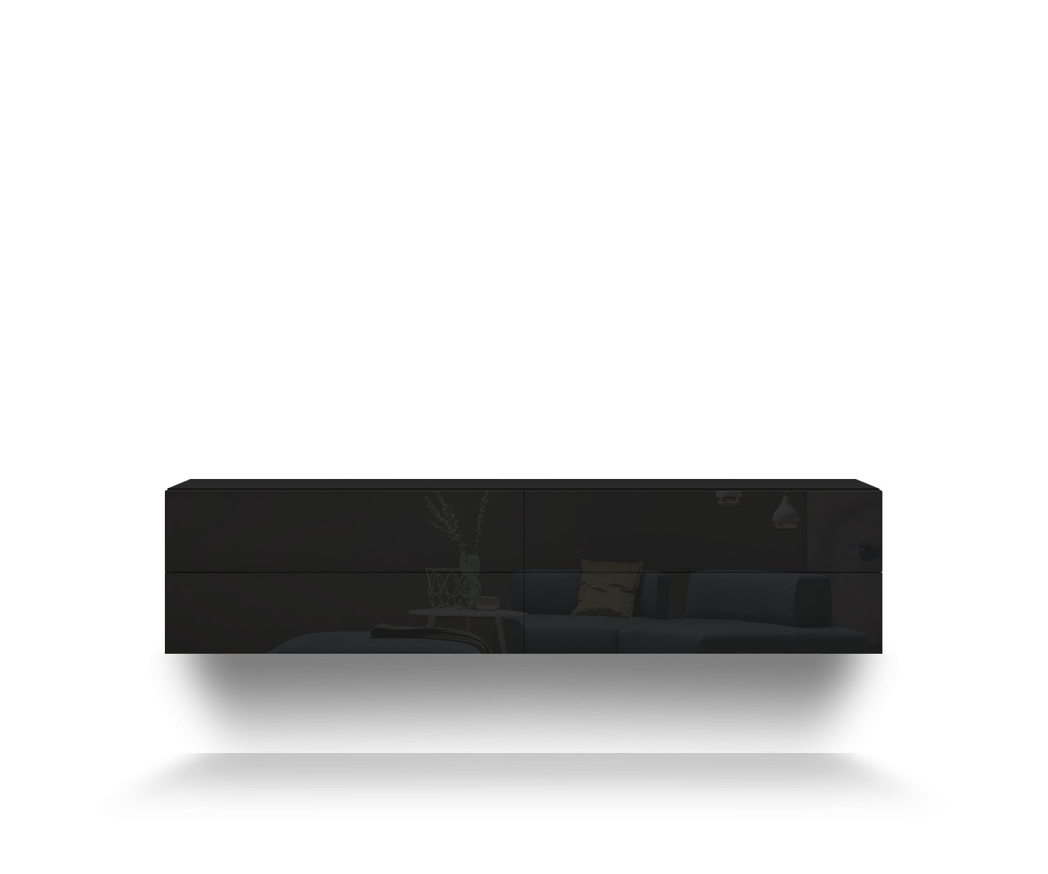 Novamobili Easy 4-zits bovenkast B152 zwart418 Novamobili Easy 4-zits bovenkast B152 zwart418