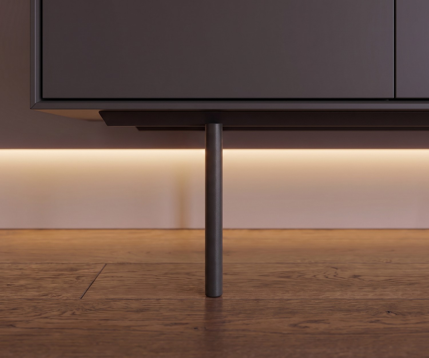 Design dressoir walnoot donkergrijs mat gelakt Deuren met push-pull technologie