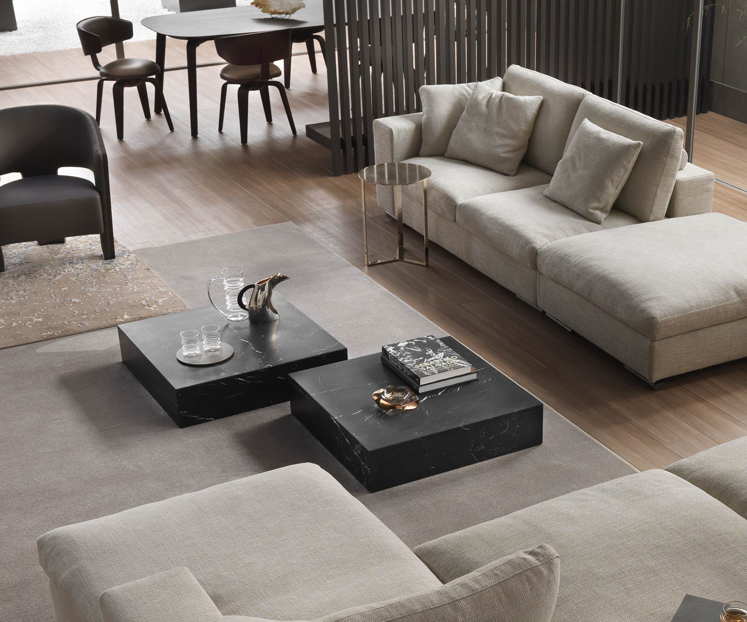 Exclusieve Marelli Design salontafel Thor zonder sokkel in Marquina zwart marmer Exclusieve Marelli Design salontafel Thor zonder sokkel in Marquina zwart marmer