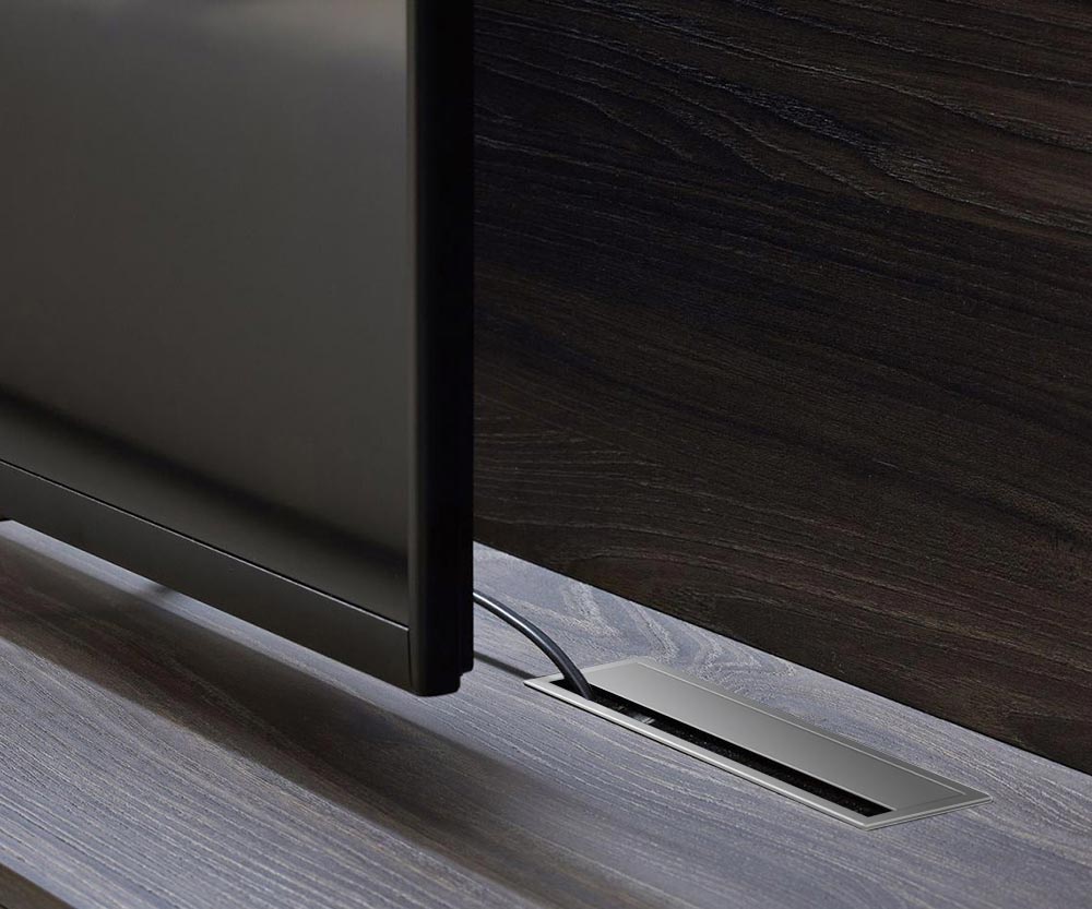 Armoire TV avec passage de câbles
