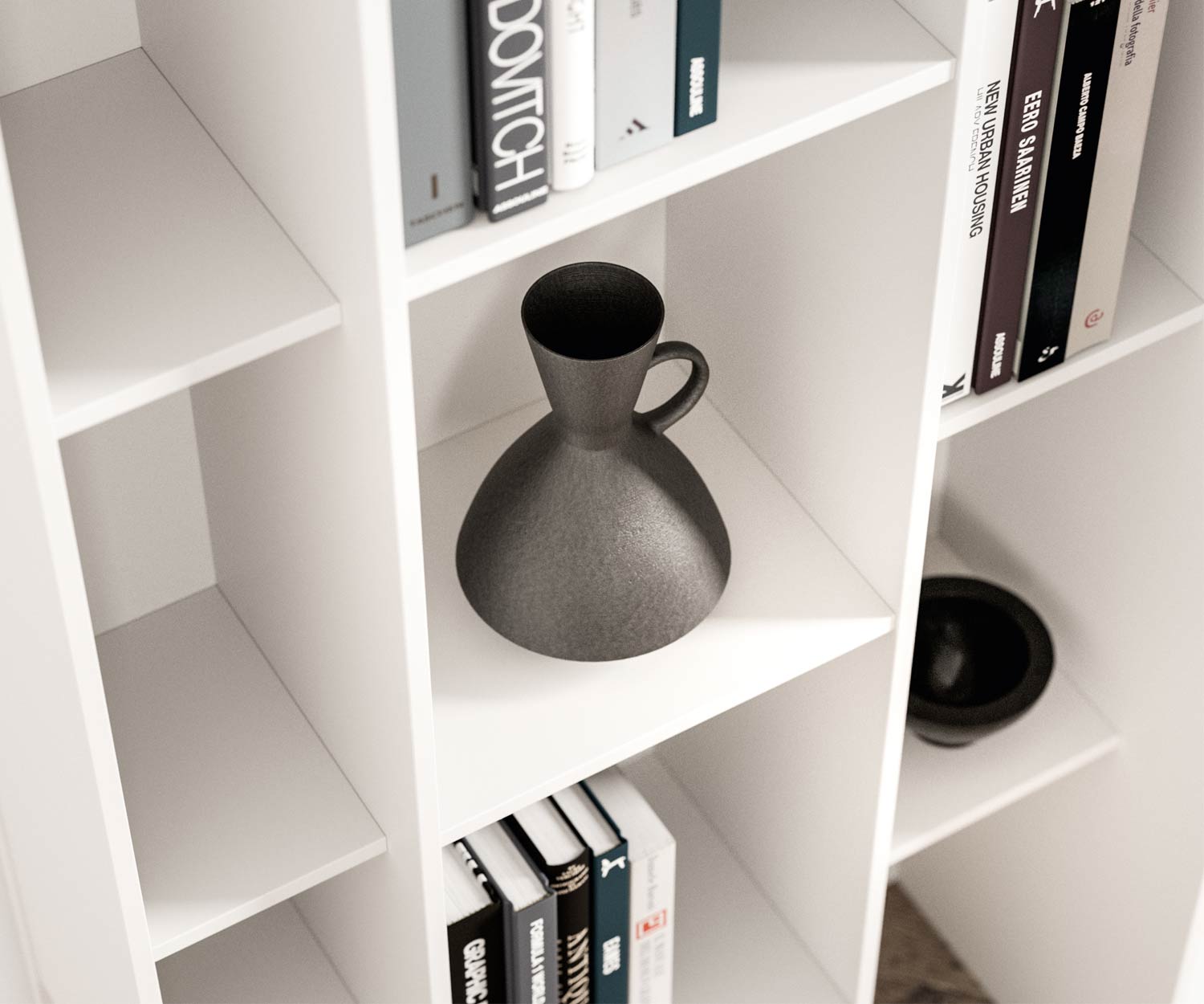 Ozzio Byblos X026 boekenkast detail foto Ozzio Byblos X026 boekenkast detail foto