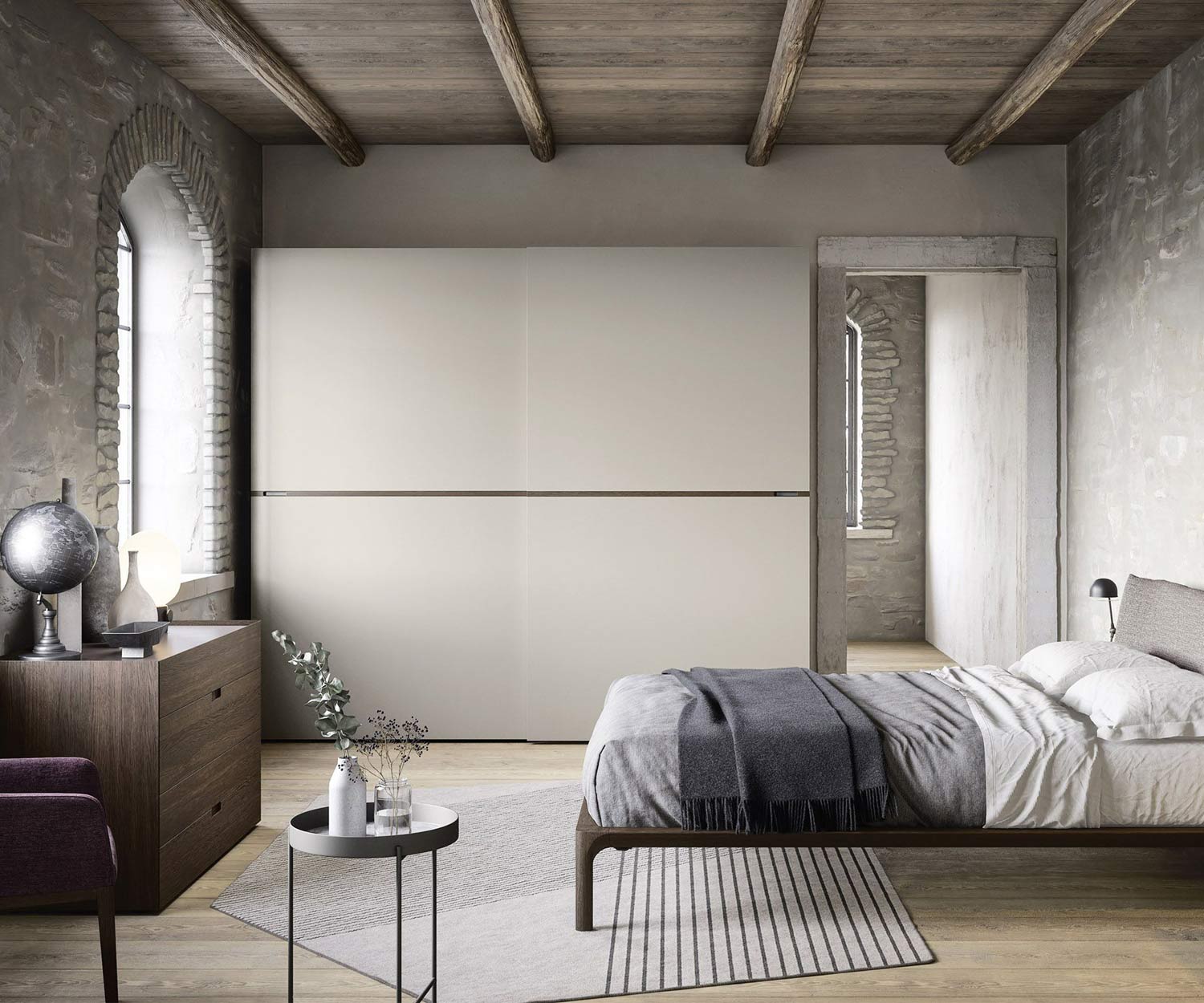 Novamobili Middle Armoire avec portes coulissantes minimal modern luxury Novamobili Middle Armoire avec portes coulissantes minimal modern luxury