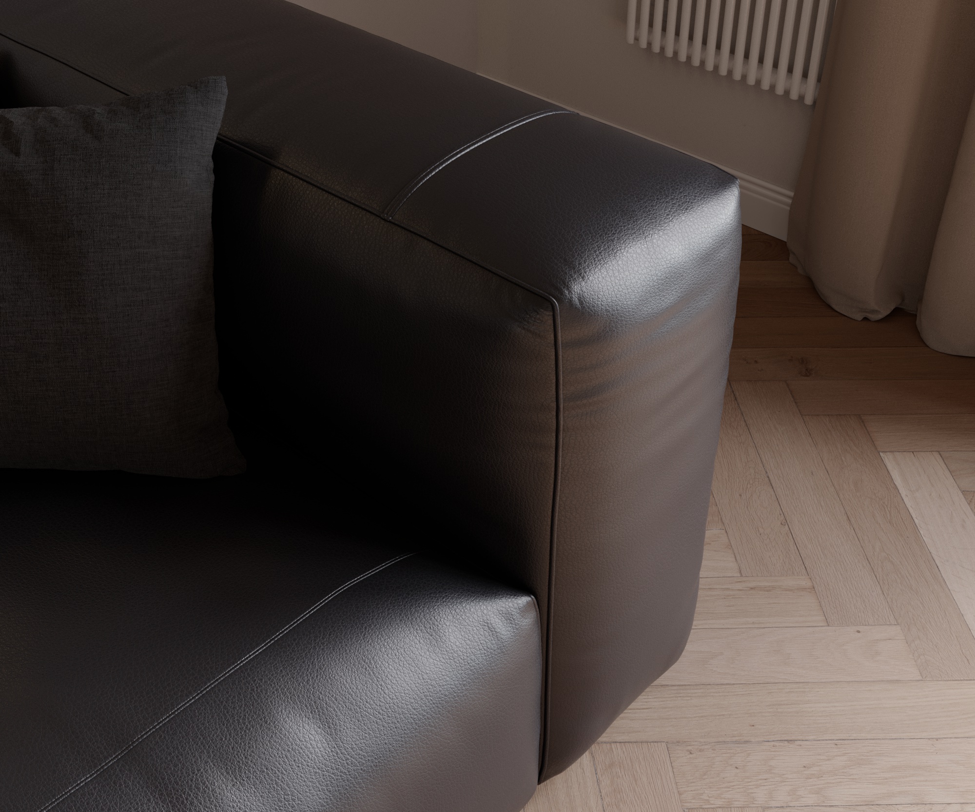 Coin Cloud Cuir Devina Antracite Coin Cloud Cuir Devina Antracite