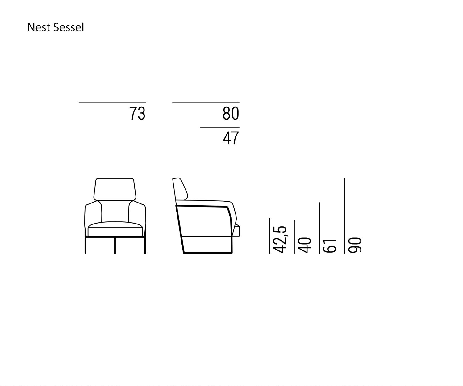 Croquis Dimensions Dimensions Marelli Fauteuil Nest Croquis Dimensions Dimensions Marelli Fauteuil Nest