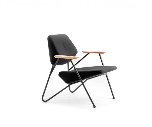 Exclusieve Prostoria Polygon design fauteuil in zwart