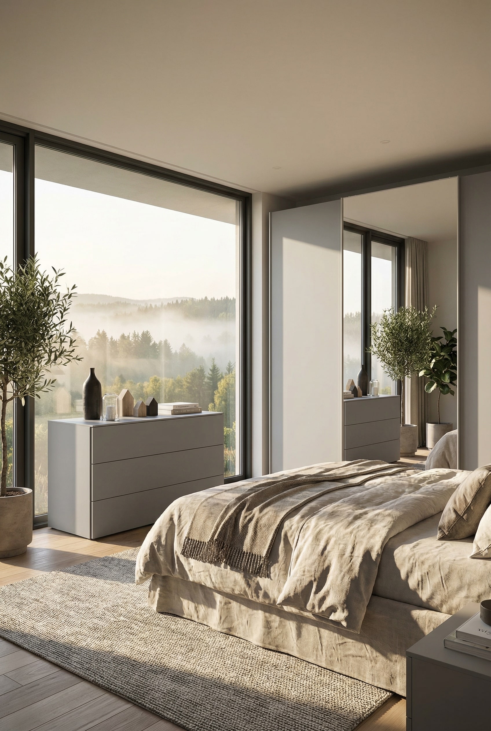 Minimalistische Livitalia Atena ladekast in een moderne slaapkamer met veel daglicht. Minimalistische Livitalia Atena ladekast in een moderne slaapkamer met veel daglicht.