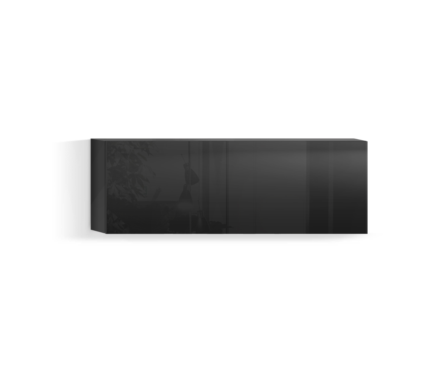 Design Salon Armoire suspendue Horizontal H32 L90 en bas noir418 Design Salon Armoire suspendue Horizontal H32 L90 en bas noir418
