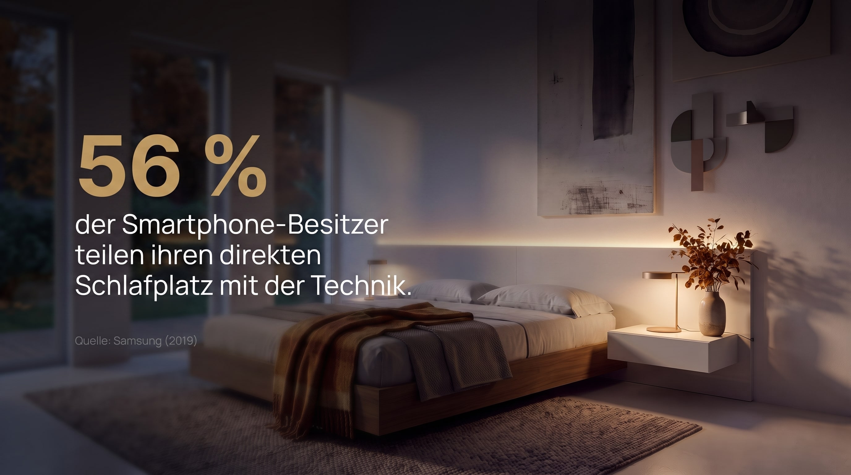 56 % &ndash; des propri&eacute;taires de smartphones partagent leur espace de sommeil direct avec la technologie.