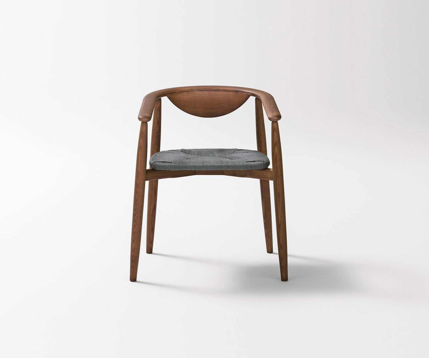 Novamobili Chaise Rose Noyer Assise en paille tressée Graphite Novamobili Chaise Rose Noyer Assise en paille tressée Graphite