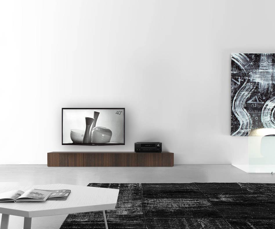 Livitalia Wood design lowboard configurator vloer 210 cm 24 cm 46 cm bruin eiken