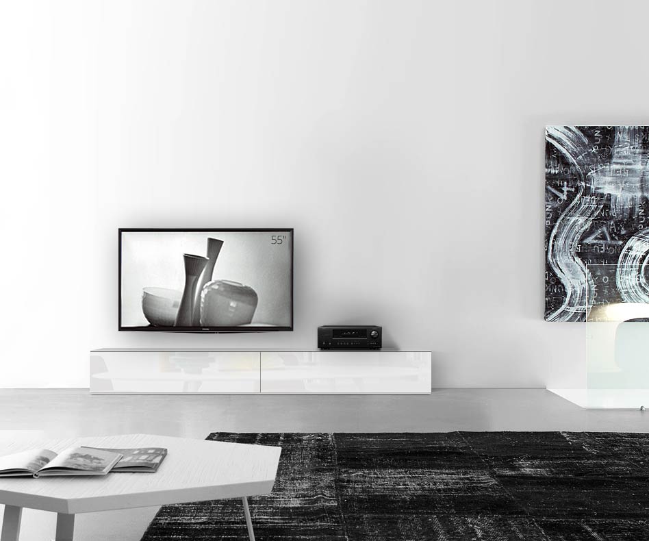 /Design Lowboard sol B240 H35 blanc brillant /Design Lowboard sol B240 H35 blanc brillant