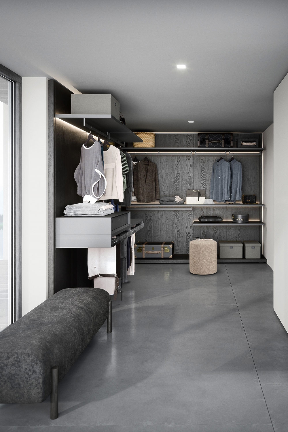 dressing-avec-une-armoire-ouverte-et-des-sieges-confortables