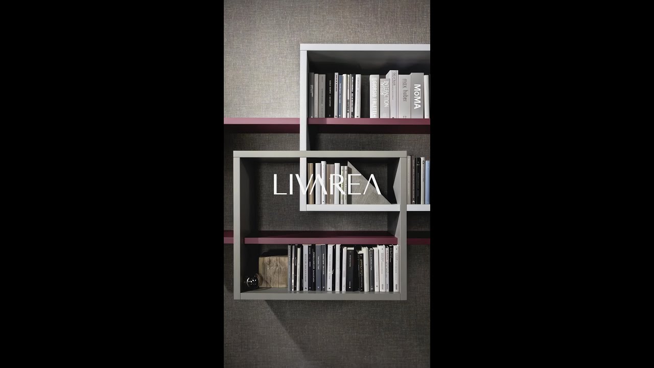 Exclusief Livitalia Design wandmeubel C59 met hangende boekenplank