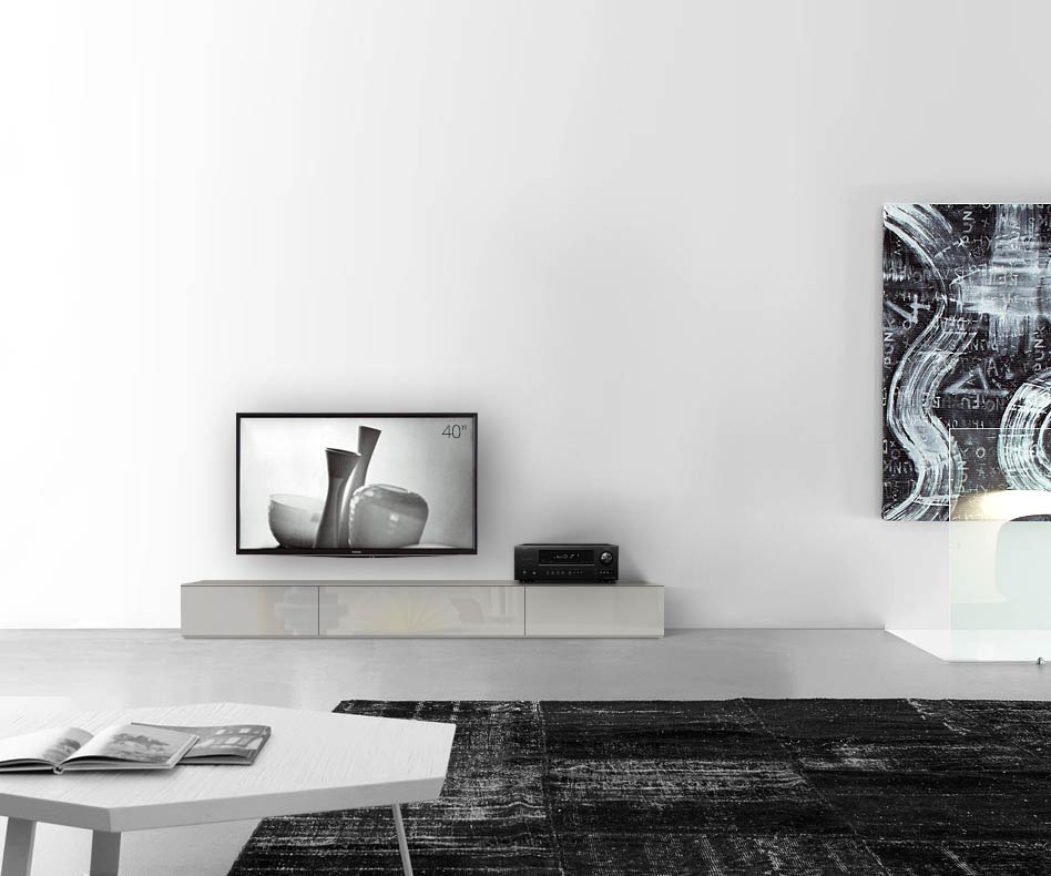 Design Lowboard Sol B210 H27 Gris clair brillant Design Lowboard Sol B210 H27 Gris clair brillant