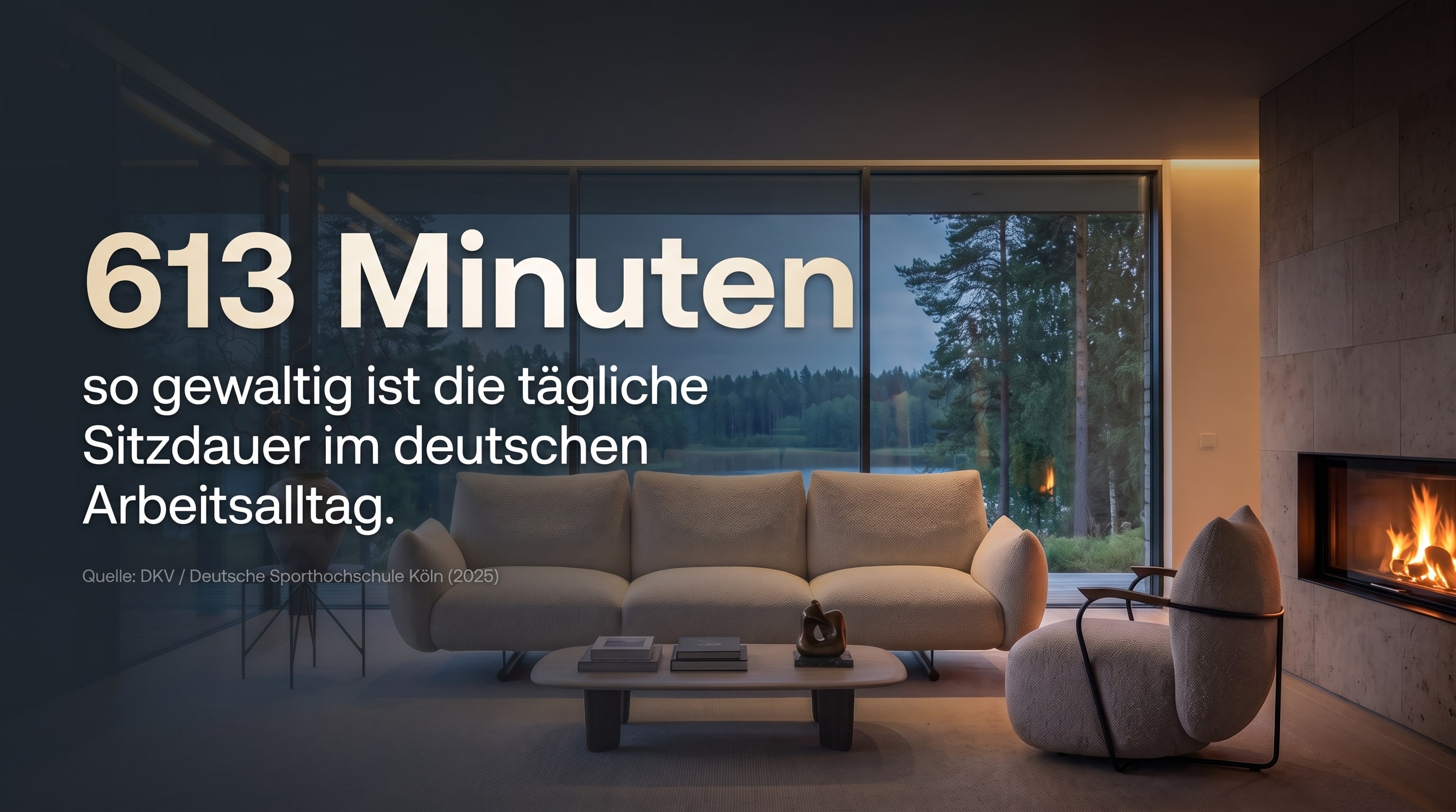 613 minutes &ndash; c'est la dur&eacute;e consid&eacute;rable de la position assise quotidienne dans le travail allemand.