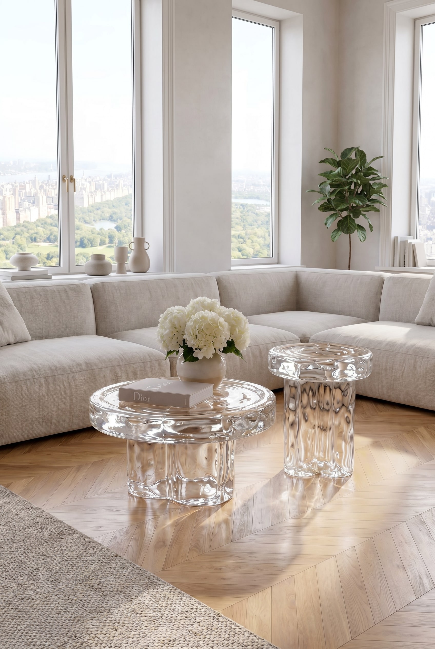 Table basse Miniforms Soda dans un salon moderne comme pièce maîtresse élégante
