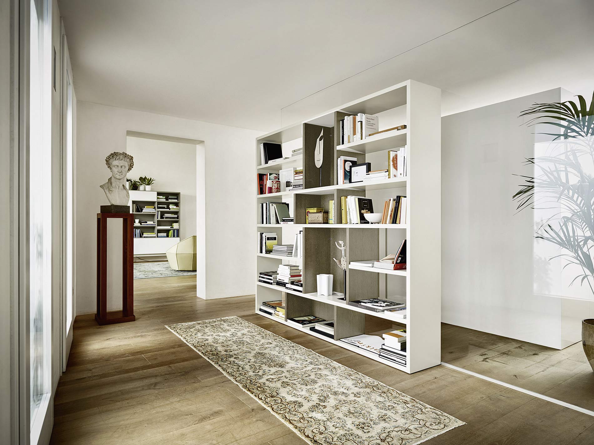 Bibliothèque comme séparateur de pièce Bibliothèque comme séparateur de pièce