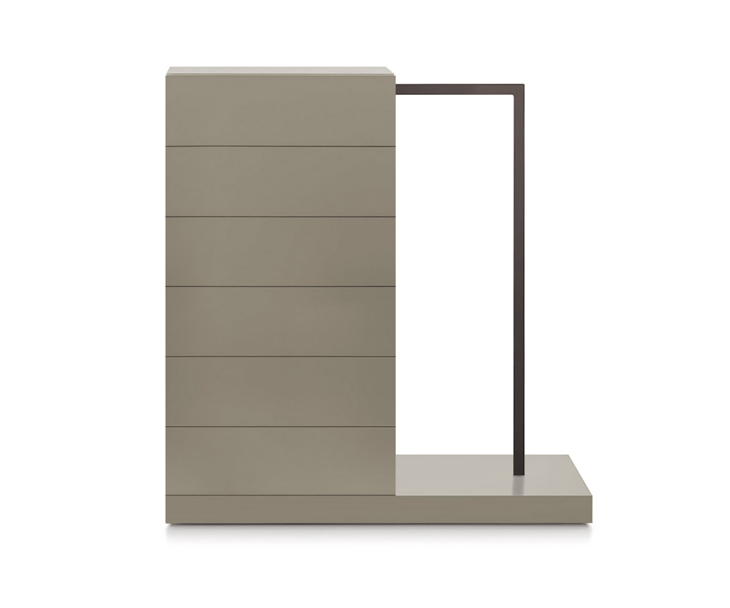 Novamobili Easy6 hoge ladekast + kleerkast rechts B54cm mat zand333