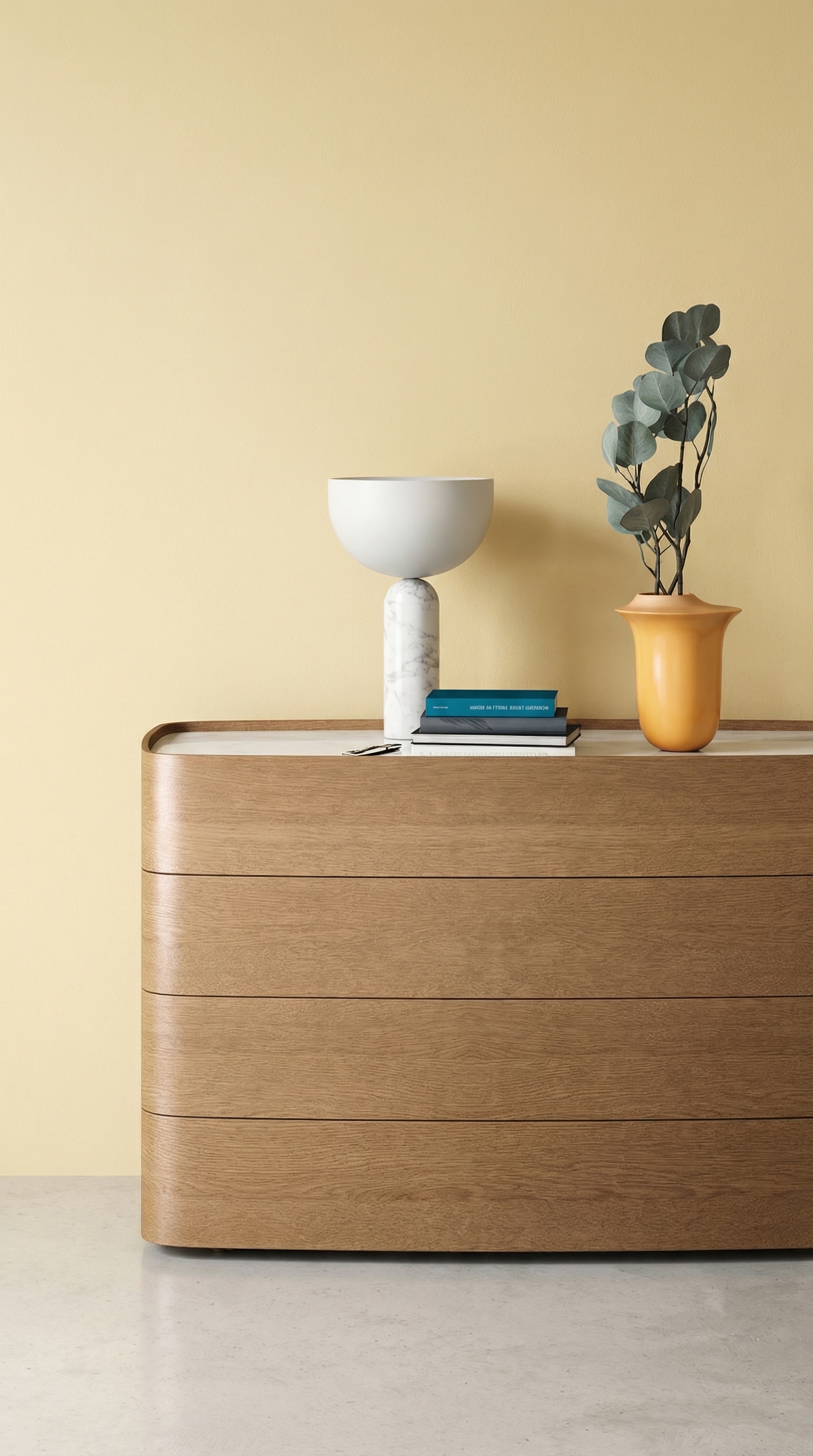 Novamobili Designer Commode Norman in licht eiken voor muur in warme Crem&egrave;le tint