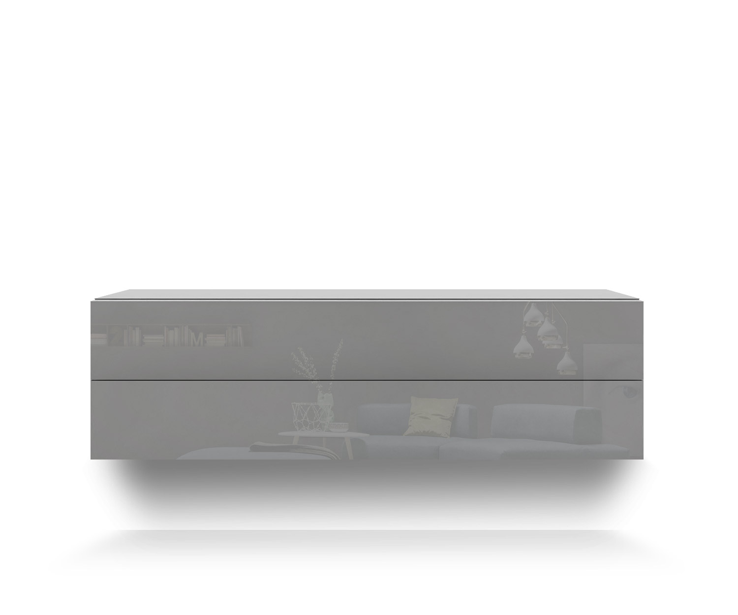 Novamobili Easy 2-zits wandmeubel B108 lichtgrijs430 Novamobili Easy 2-zits wandmeubel B108 lichtgrijs430