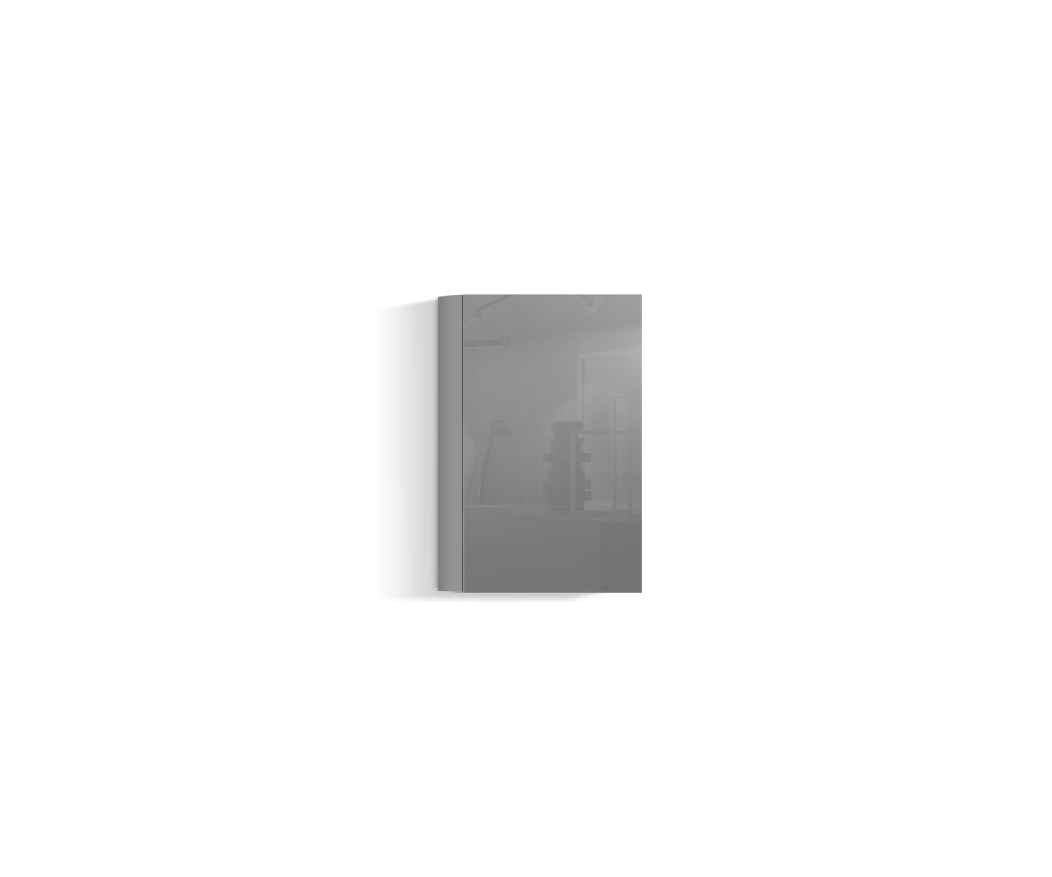 Armoire suspendue design salon Vertical H64 L45 gris clair430 Armoire suspendue design salon Vertical H64 L45 gris clair430