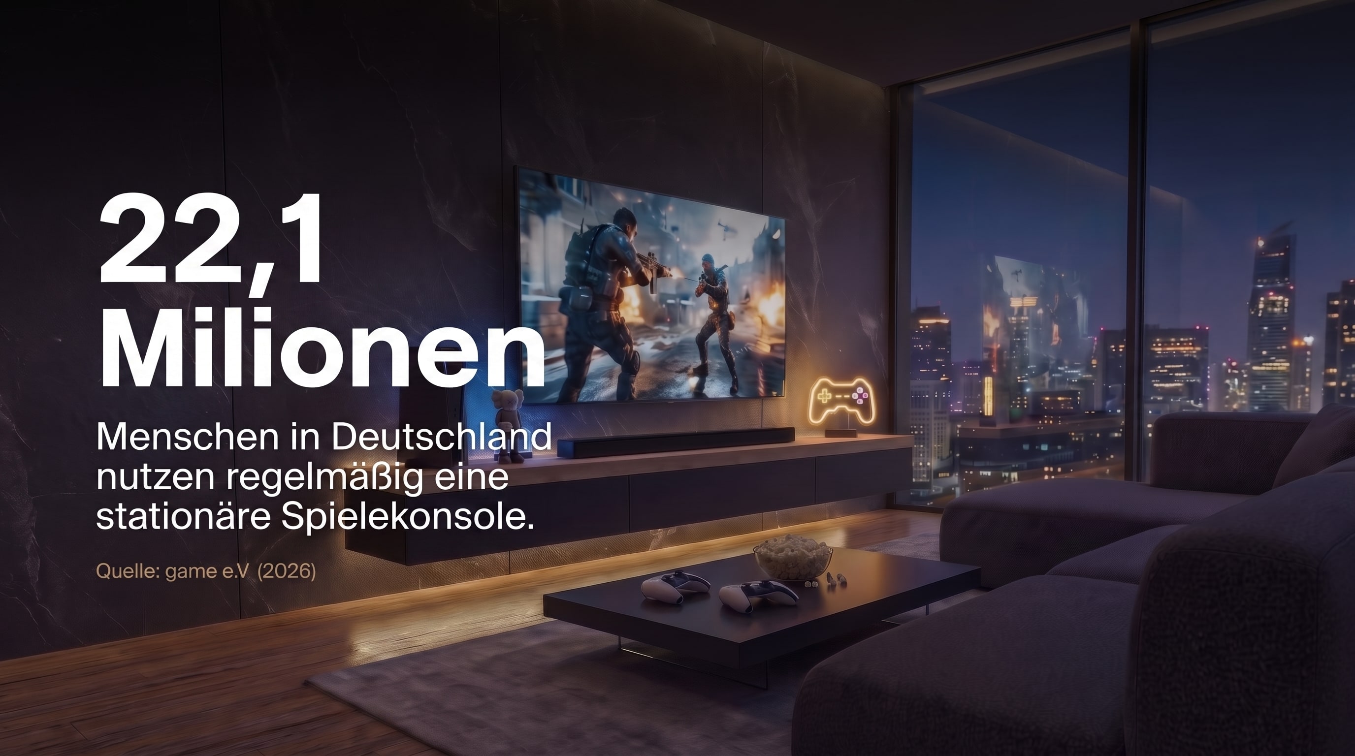 22,1 Millionen – personnes en Allemagne utilisent régulièrement une console de jeu fixe.