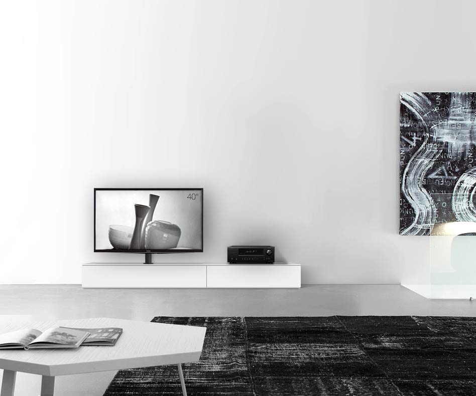 Design lowboard configurator met TV-beugel basisbreedte 210 25,5 54,6 links mat wit Design lowboard configurator met TV-beugel basisbreedte 210 25,5 54,6 links mat wit