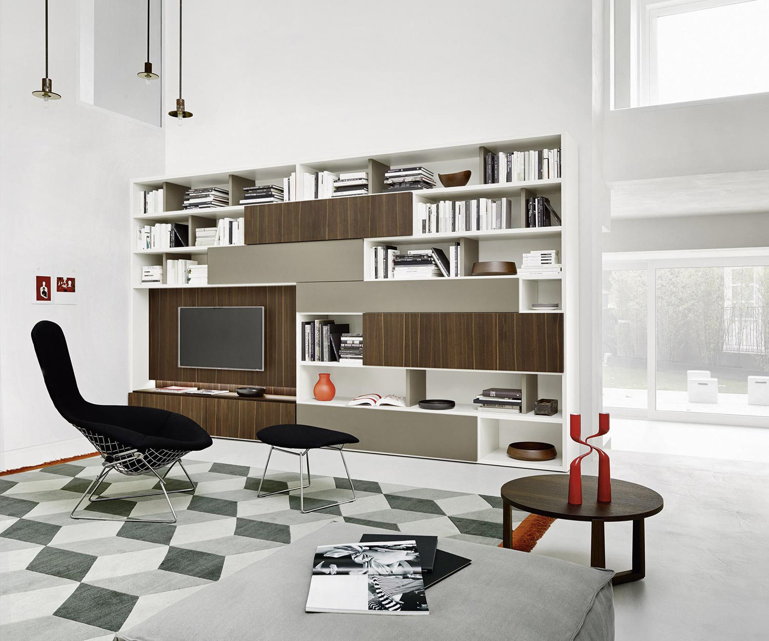 Modern Livitalia Design boekenplank wandmeubel woonkamer