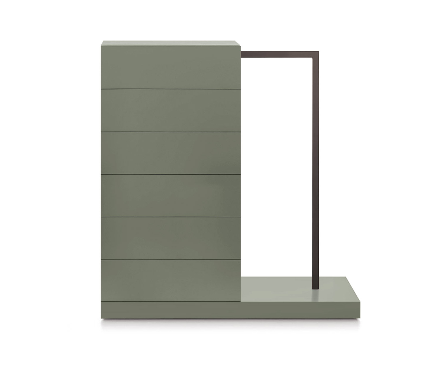 Novamobili Commode haute Easy6 + penderie à droite L54cm vert forêt mat342 Novamobili Commode haute Easy6 + penderie à droite L54cm vert forêt mat342