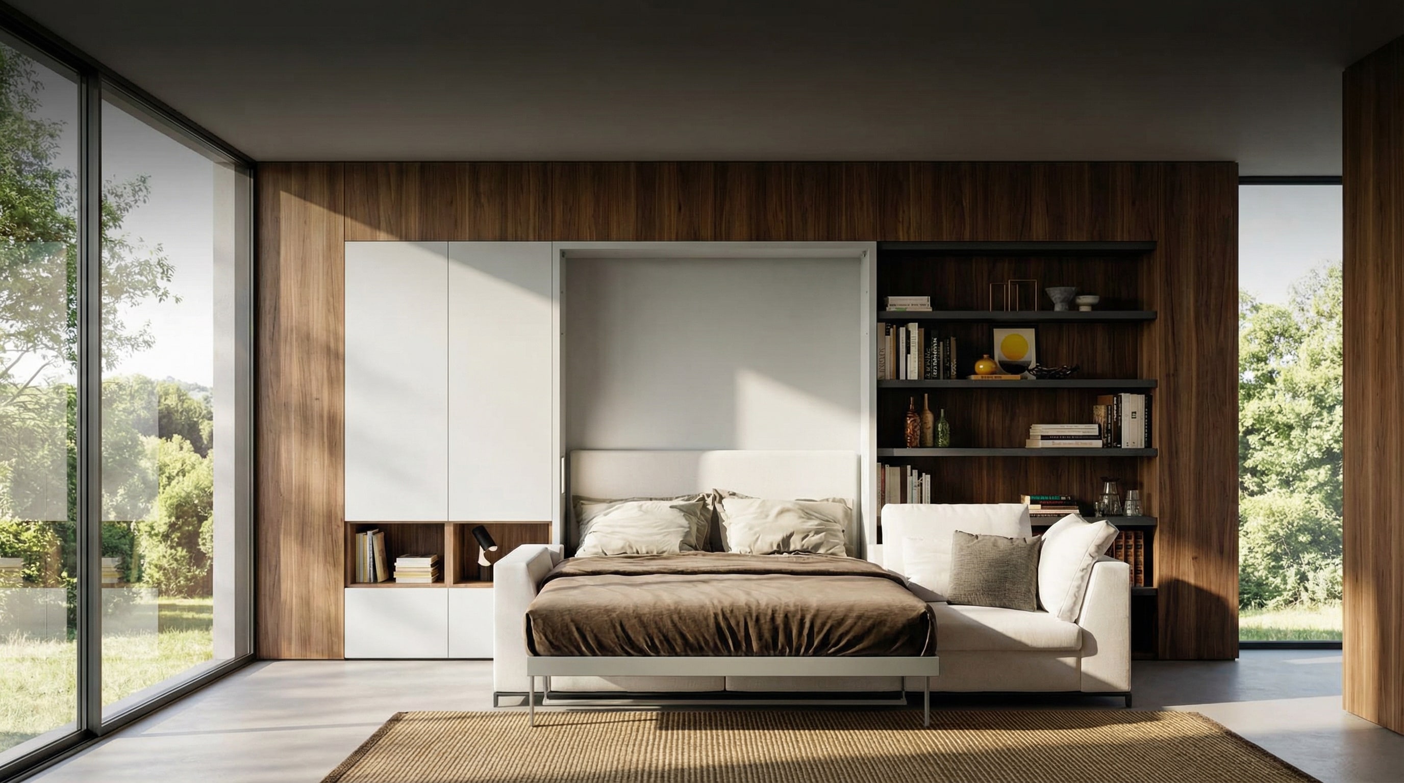 Lit armoire : le secret des hôtels de luxe pour une pièce unique