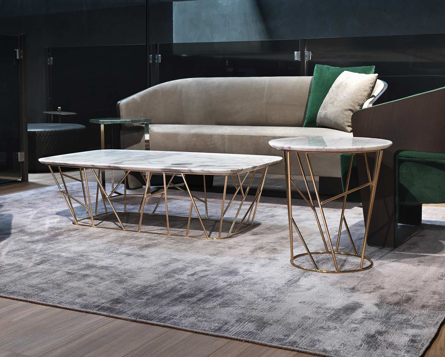 Table d'appoint en marbre Marelli