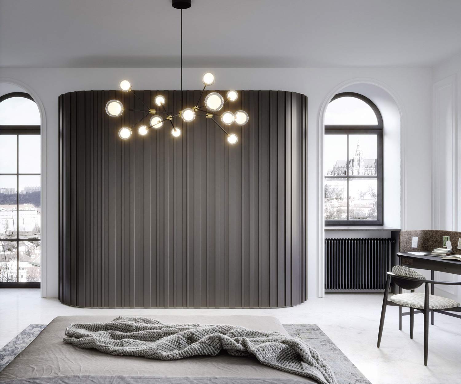 Novamobili Alfa Curvo design kleerkast rond zonder hoeken hout donker rustiek Novamobili Alfa Curvo design kleerkast rond zonder hoeken hout donker rustiek