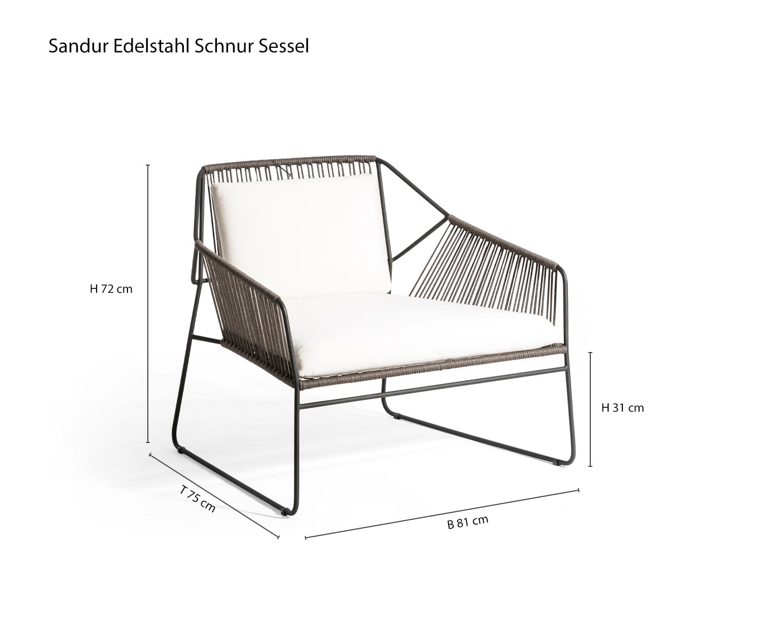 Comfortabele Oasiq Sandur tuinfauteuil Afmetingen Schetsinformatie Comfortabele Oasiq Sandur tuinfauteuil Afmetingen Schetsinformatie