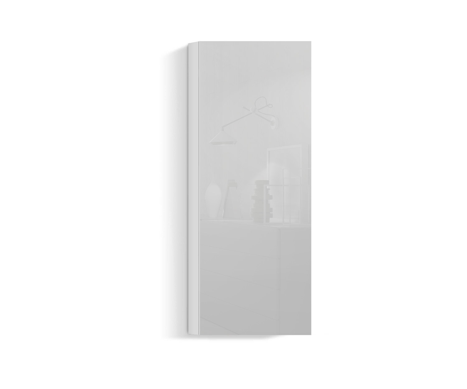 Armoire suspendue design salon Vertical H160 L60 blanc400 Armoire suspendue design salon Vertical H160 L60 blanc400