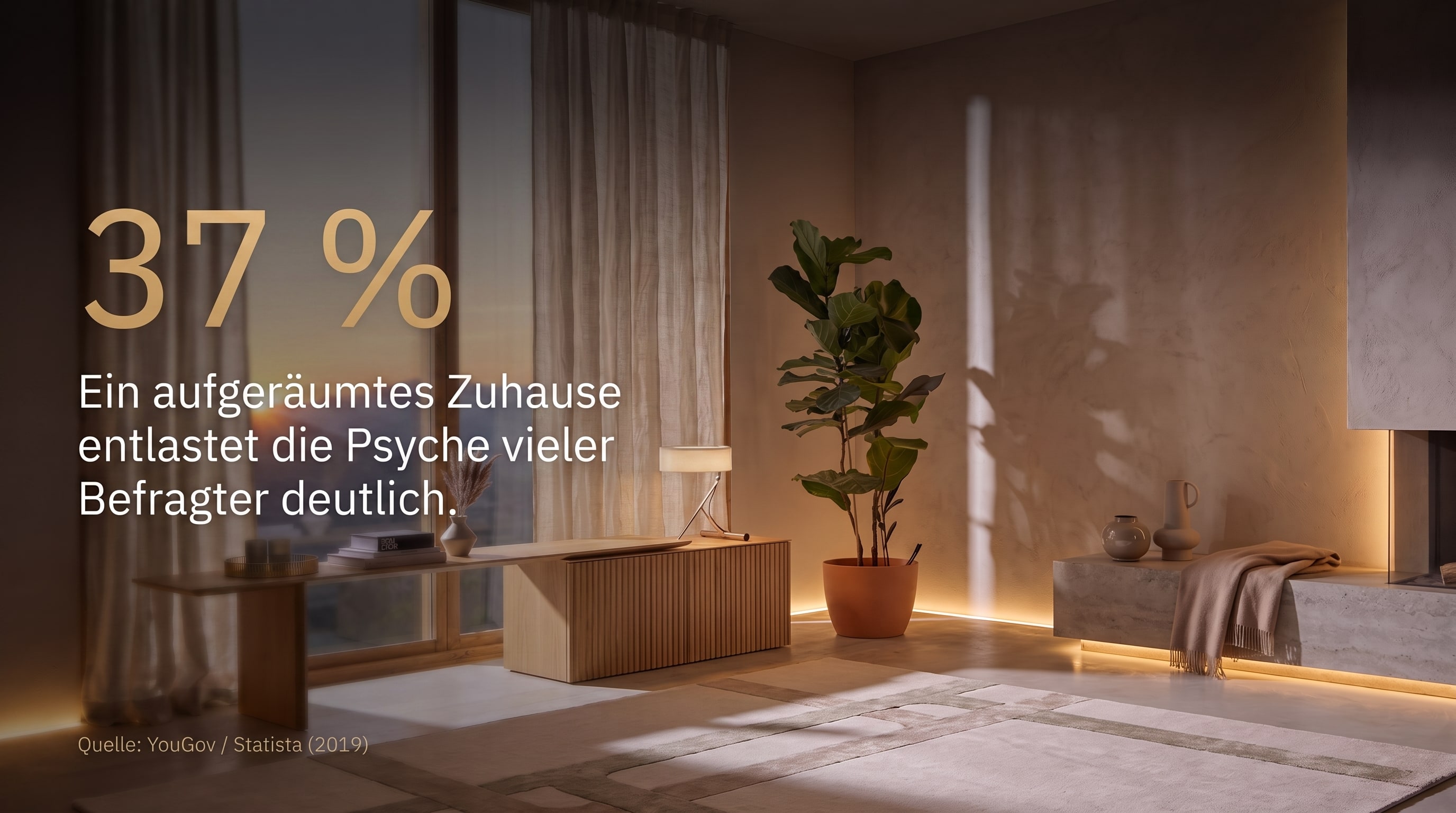 37 % – Un foyer rangé soulage considérablement le psychisme de nombreux répondants.