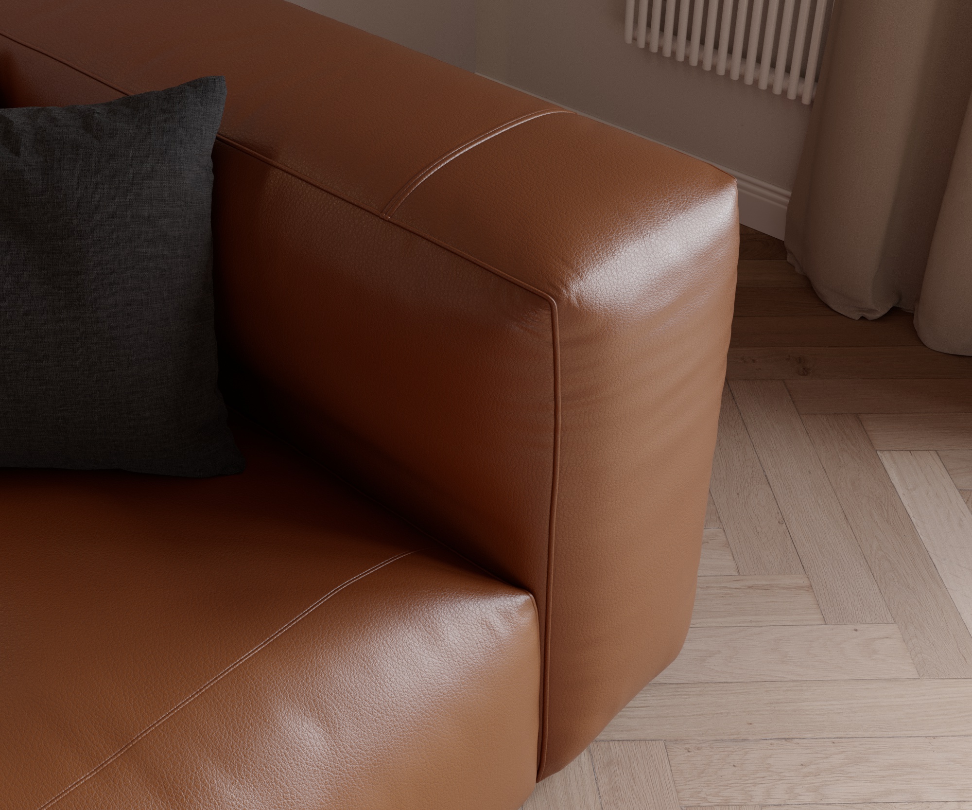 Coin Cloud Cuir Devina Cognac Coin Cloud Cuir Devina Cognac