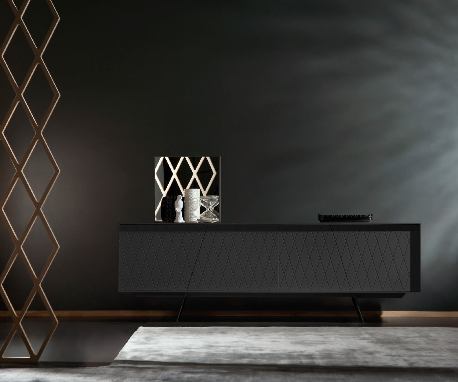 al2 e klipse 003 Design dressoir in wit mat met ruitpatroon al2 e klipse 003 Design dressoir in wit mat met ruitpatroon