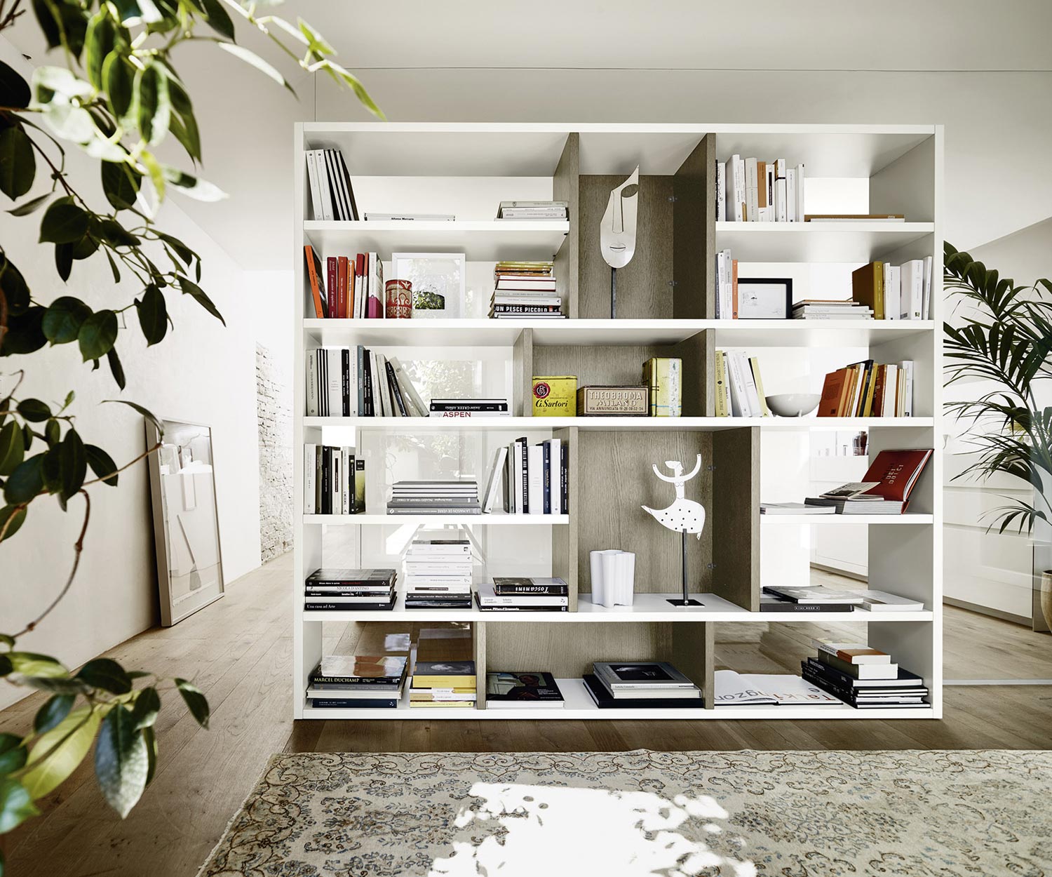 Exclusieve Livitalia Design ruimteverdeler boekenkast C87 Exclusieve Livitalia Design ruimteverdeler boekenkast C87
