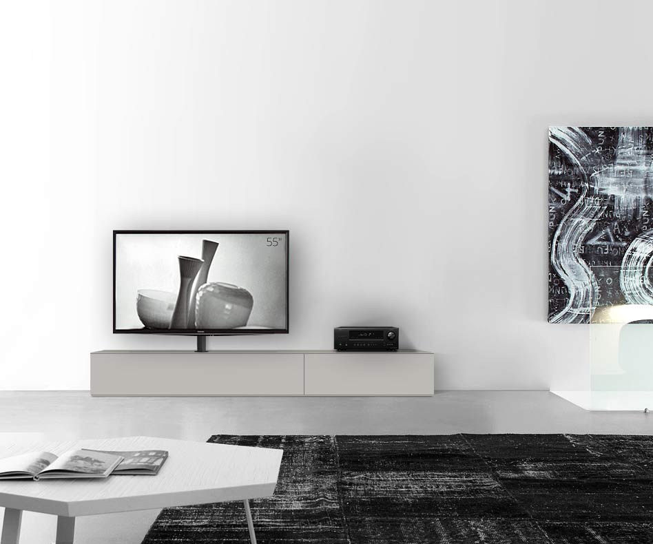 Design lowboard configurator met TV-houder basisbreedte 240 33,5 45 links mat lichtgrijs Design lowboard configurator met TV-houder basisbreedte 240 33,5 45 links mat lichtgrijs