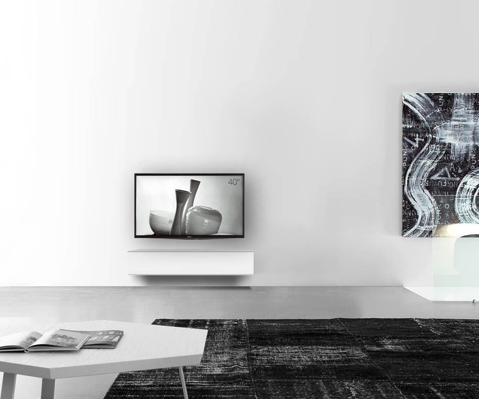 /Design lowboard wand B120 H25 5 mat wit /Design lowboard wand B120 H25 5 mat wit