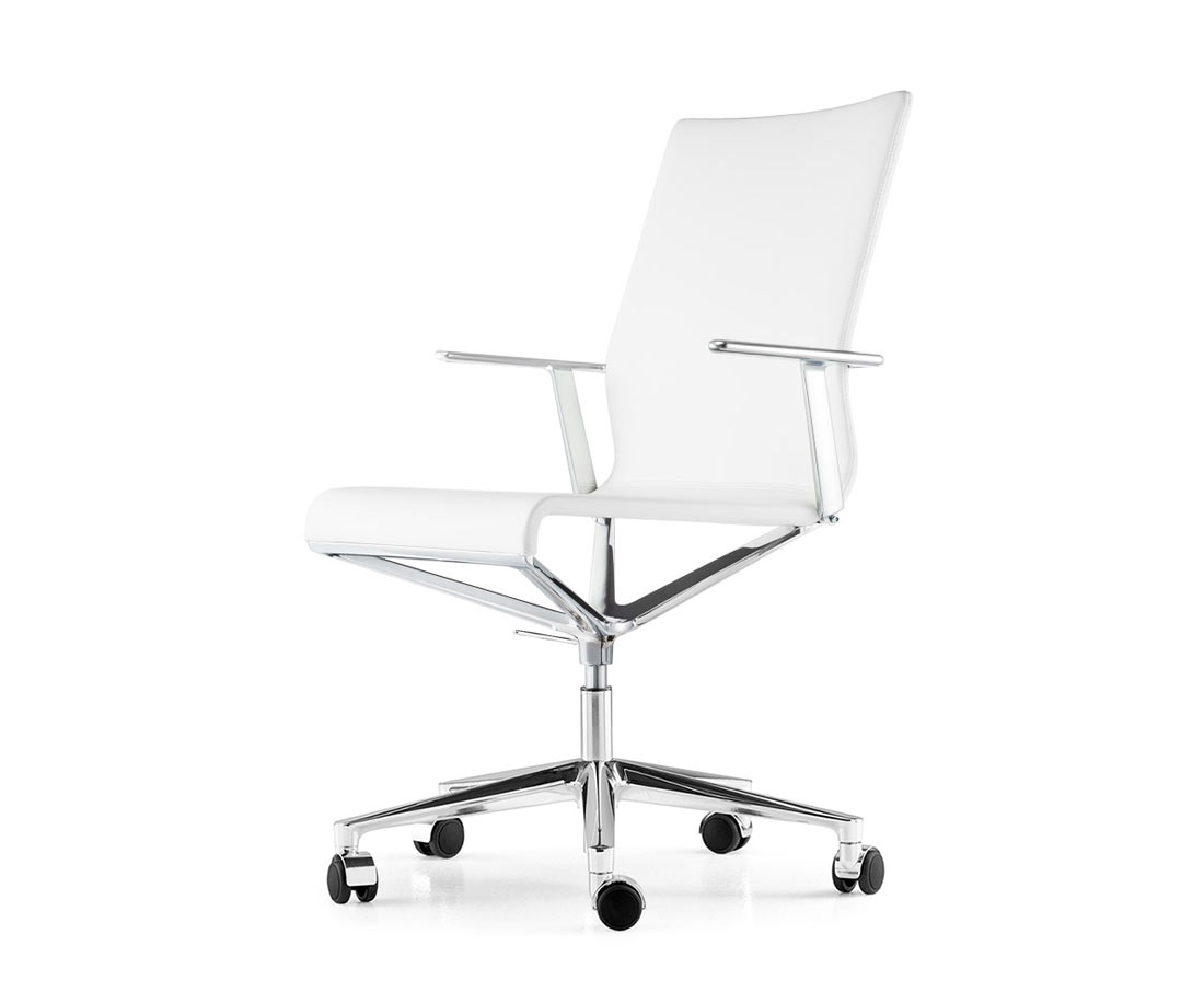 ICF Stick ETK Chair Chaise de bureau noir blanc avec roulettes H48 ICF Stick ETK Chair Chaise de bureau noir blanc avec roulettes H48