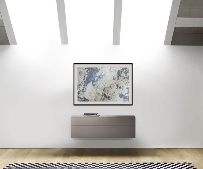 Livitalia Commode murale Ecletto sans bureau et sans étagère murale