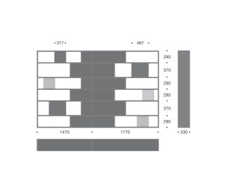 Livitalia Bibliothèque design C85 Dimensions Esquisse Dimensions