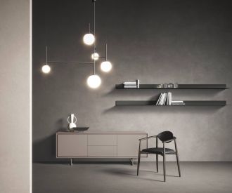 Armoire design de salon en beige mat de Novamobili
