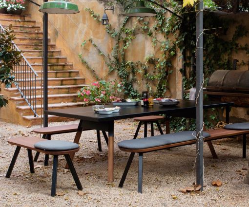 RS Barcelona Banc de Ping Pong Outdoor Noir