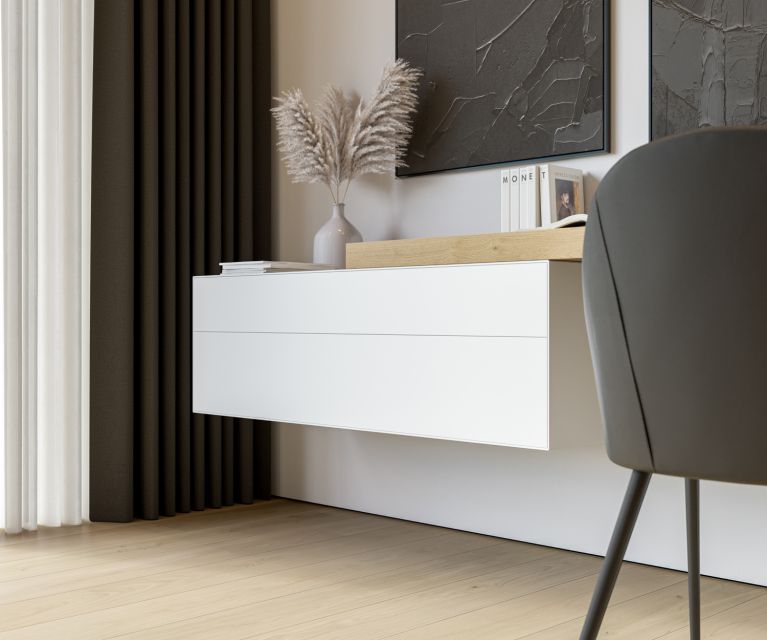 Commode murale design sans poignées