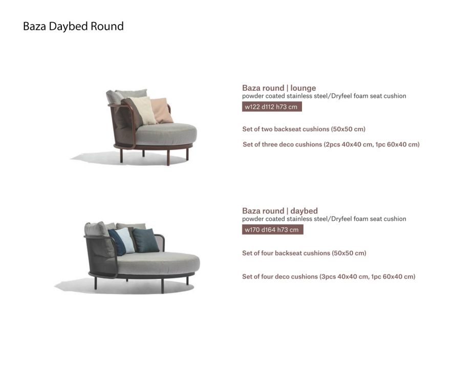 Todus Baza Round Variantes Daybed et Lounge